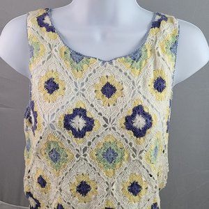 Vintage Telluride Clothing Company crochet women's small tank top sweater
